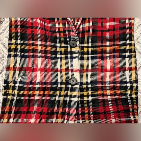 DEREK LAM 10 CROSBY Plaid Cocoon Coat - Picture 11 of 17